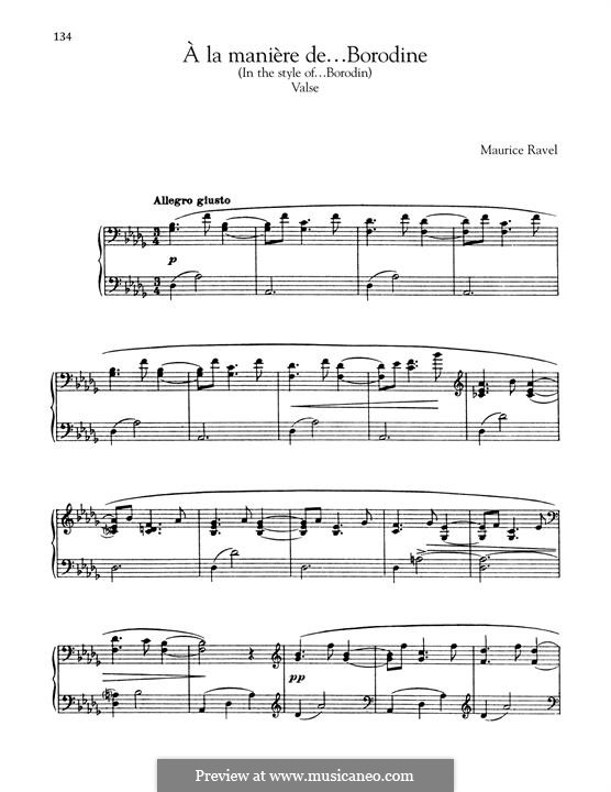 À la manière de, M.63: Borodine by Maurice Ravel