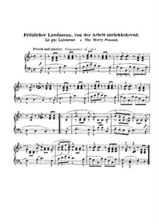 No.10 Fröhlicher Landmann (The Happy Farmer): For piano (C Major) by Robert Schumann