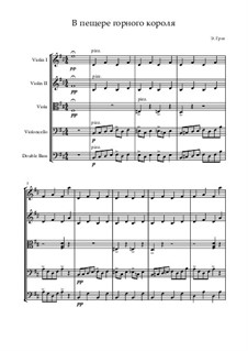 Suite No.1. In the Hall of the Mountain King, Op.46 No.4: For string quintet by Edvard Grieg