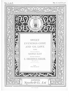 No.4 Sweet Evenings Come and Go, Love: No.4 Sweet Evenings Come and Go, Love by Samuel Coleridge-Taylor
