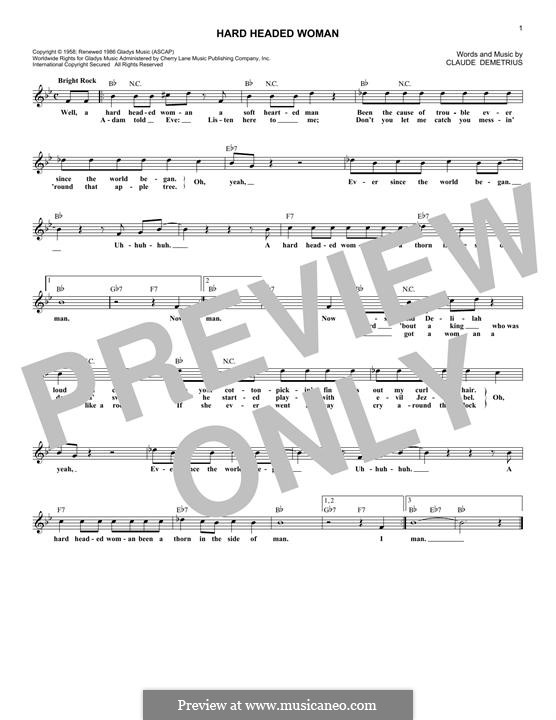 Hard Headed Woman Elvis Presley By C Demetrius On Musicaneo