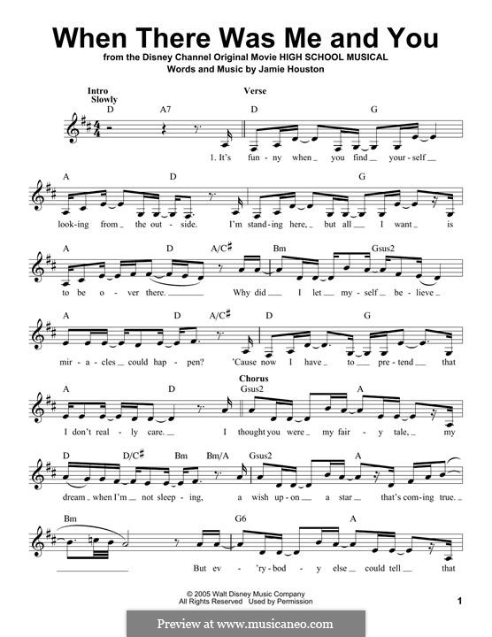 When there was me and you high school musical by j houston on musicaneo