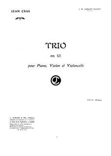 Trio for Strings and Piano in C Major: Full score by Jean Cras