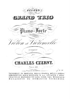 Piano Trio No.2 in A Major, Op.166: Piano part by Carl Czerny