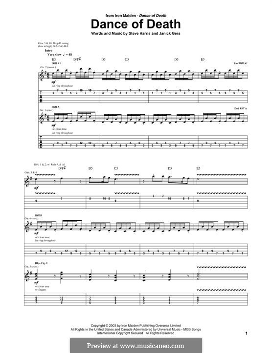 Dance of death - Iron Maiden for piano Sheet music for Piano (Solo