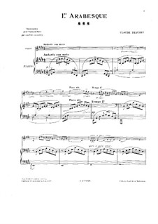 Arabesque No.1 (Two Arabesque, L.66) by C. Debussy on MusicaNeo