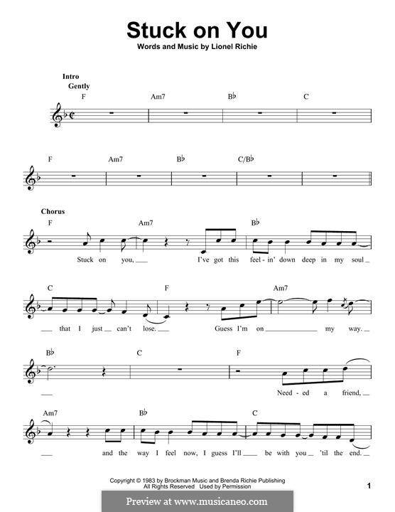 Stuck On You - Piano Solo - Digital Sheet Music