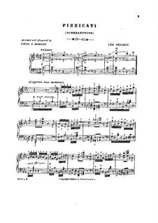 Sylvia: Pizzicati, for piano by Léo Delibes