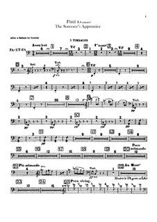 L'apprenti sorcier (The Sorcerer's Apprentice): Percussion parts by Paul Dukas