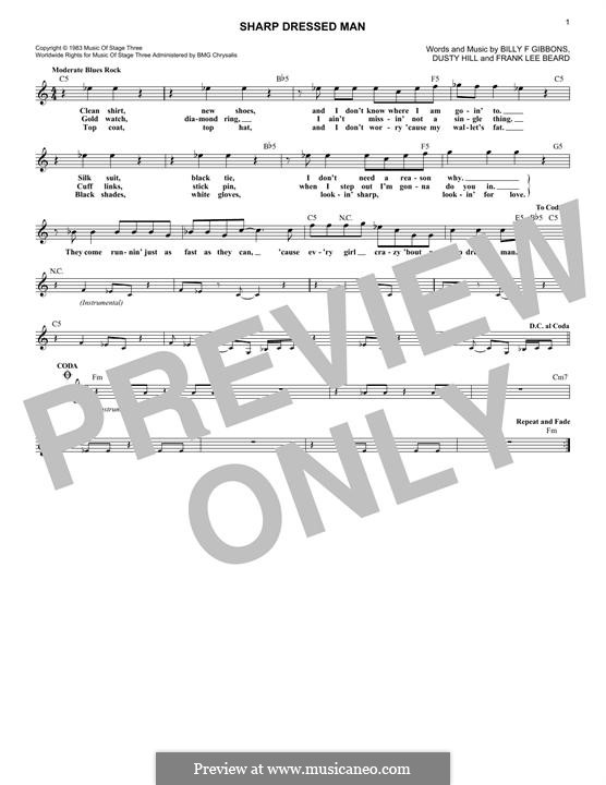 Sharp Dressed Man (ZZ Top) by B.F. Gibbons, D. Hill, F.L. Beard on MusicaNeo Sharp Dressed Man (ZZ Top) by B.F. Gibbons, D. Hill, F.L. Beard on MusicaNeo