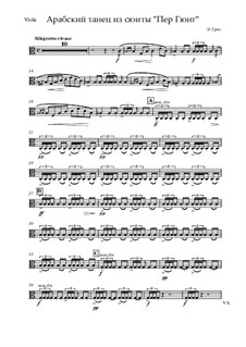 Suite No.2. Arabian Dance: For strings – viola part by Edvard Grieg