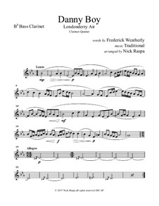 Ensemble version: For clarinet choir – bass clarinet part by folklore