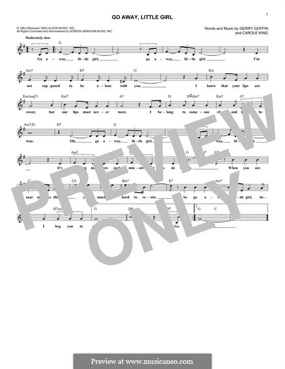 Go Away, Little Girl: Melody line by Carole King, Gerry Goffin