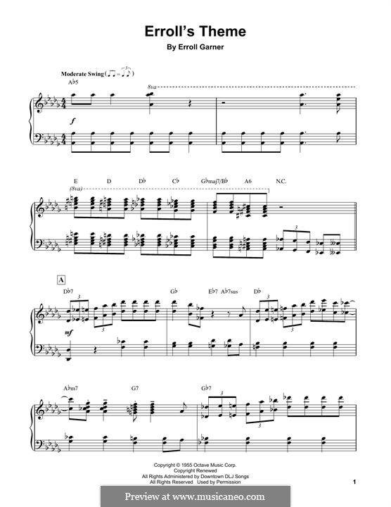 Erroll's Theme: For piano by Erroll Garner