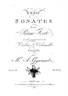 Three Sonatas for Piano Trio, Op.18: Three Sonatas for Piano Trio by Adalbert Gyrowetz