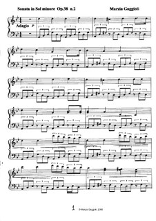 Sonatas, Op.38: Sonata No.2 in Sol Minore by Marzia Gaggioli