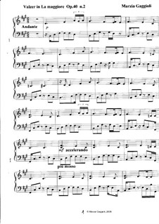 Valzers, Op.40: Valzer No.2 in La Maggiore by Marzia Gaggioli