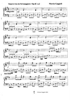 Improvvisos, Op.42: Improvviso No.2 in Sol Maggiore by Marzia Gaggioli