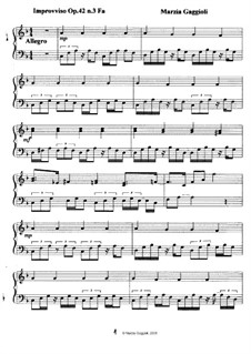 Improvvisos, Op.42: Improvviso No.3 in Fa Maggiore by Marzia Gaggioli