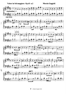 Valzers, Op.43: Valzer No.2 in Sol Maggiore by Marzia Gaggioli
