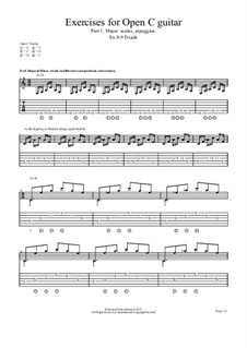 Exercises No.3 for Open C guitar: Exercises No.3 for Open C guitar by chenresi