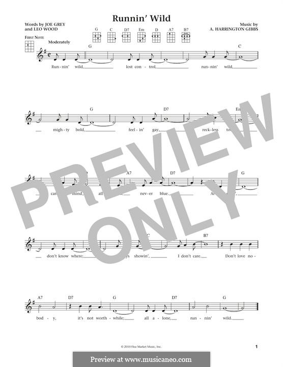 Runnin' Wild: For ukulele by Arthur Harrington Gibbs, Leo Woods