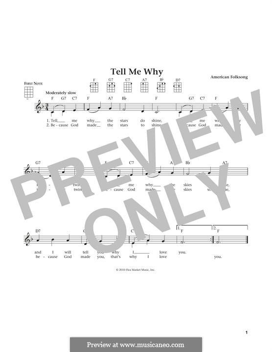 Tell Me Why: For ukulele by folklore