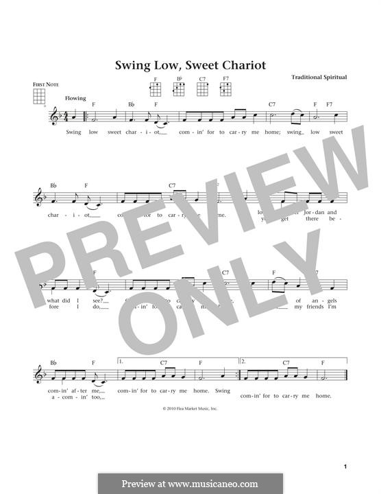 Swing Low, Sweet Chariot: For ukulele by folklore