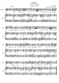 Dir, dir Jehova will ich singen, BWV 299: For voice and piano by Johann Sebastian Bach