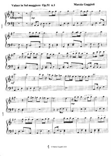 Valzers, Op.51: Valzer No.1 in Sol Maggiore by Marzia Gaggioli