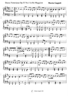 Danza Venezianas, Op.53: Danza Veneziana No.1 in Re Maggiore by Marzia Gaggioli