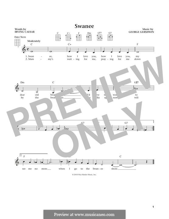 Swanee: For ukulele by George Gershwin