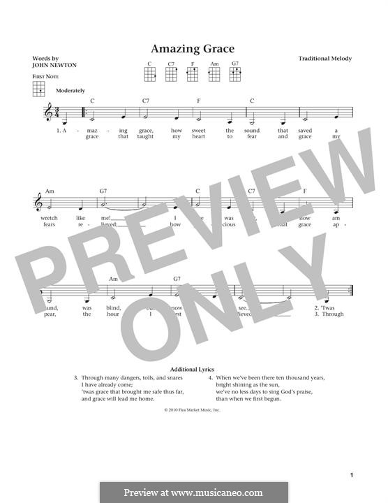 For one instrument (printable scores): For ukulele by folklore