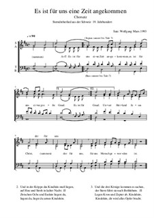 Es ist für uns eine Zeit: For mixed choir by folklore