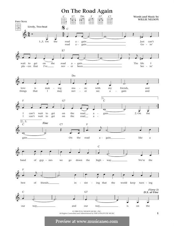 the Road Again by W. sheet music on MusicaNeo