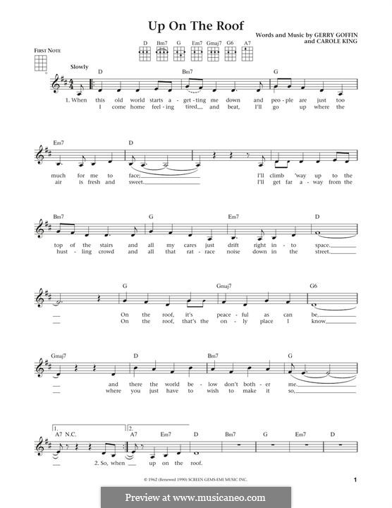 Up on the Roof (The Drifters): For ukulele by Carole King, Gerry Goffin