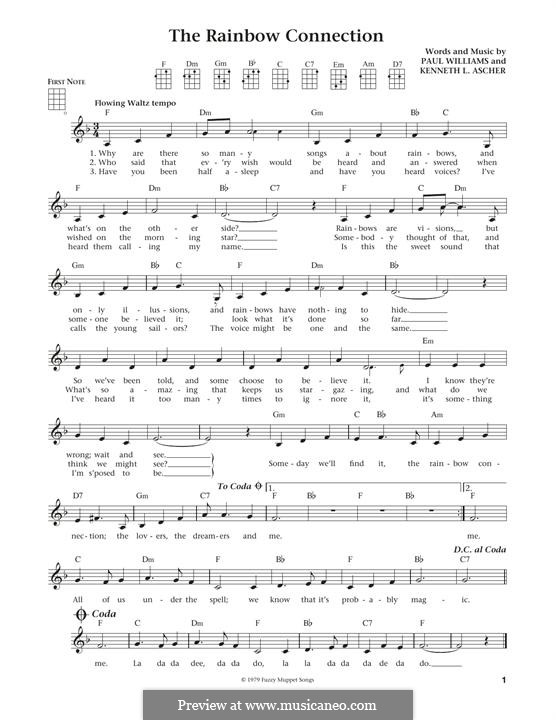 The Rainbow Connection (Kermit the Frog): For ukulele by Paul H. Williams, Kenneth L. Ascher