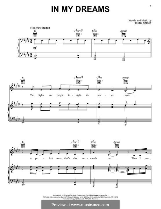 In My Dreams By R Berhe Sheet Music On Musicaneo