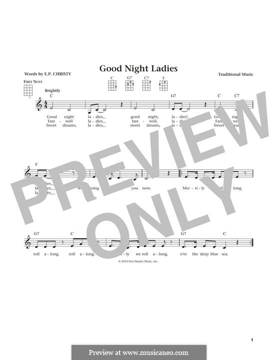 Good Night Ladies: For ukulele by folklore