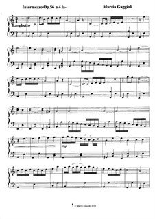 Intermezzos, Op.56: Intermezzo No.4 in La Minore by Marzia Gaggioli