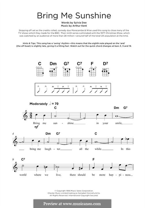 Bring Me Sunshine: For ukulele by Arthur Kent