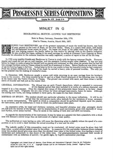 Minuet in G Major: For piano (with fingering) by Ludwig van Beethoven