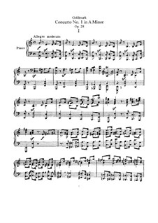 Violin Concerto in A Minor, Op.28: Version for violin and piano by Karl Goldmark