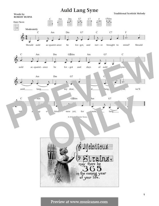 Vocal-instrumental version (printable scores): For ukulele by folklore