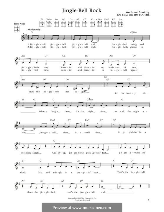 Jingle Bell Rock by J. Boothe, J. Beal - sheet music on MusicaNeo