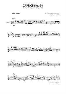 Caprice No.24: For guitar by Niccolò Paganini