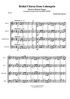 Bridal Chorus: For double reed quartet by Richard Wagner
