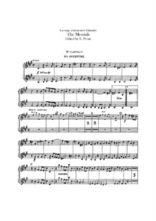 Complete Oratorio: Clarinets in B parts by Georg Friedrich Händel