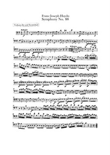 Symphony No.88 in G Major, Hob.I/88: Cello and double bass part by Joseph Haydn