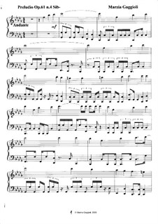 Preludios, Op.61: Preludio No.4 in Si Bemolle Minore by Marzia Gaggioli
